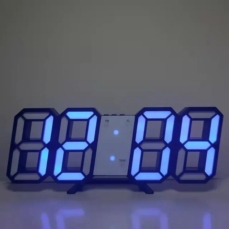 Modern LED Digital Wall Clock and Desk Alarm for Home and Bedroom Decor