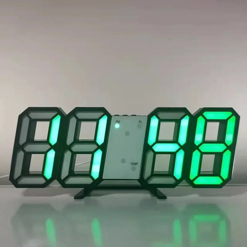 Modern LED Digital Wall Clock and Desk Alarm for Home and Bedroom Decor