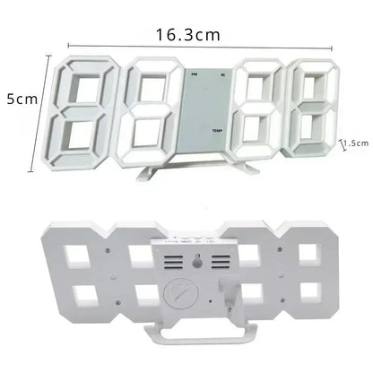 Modern LED Digital Wall Clock and Desk Alarm for Home and Bedroom Decor