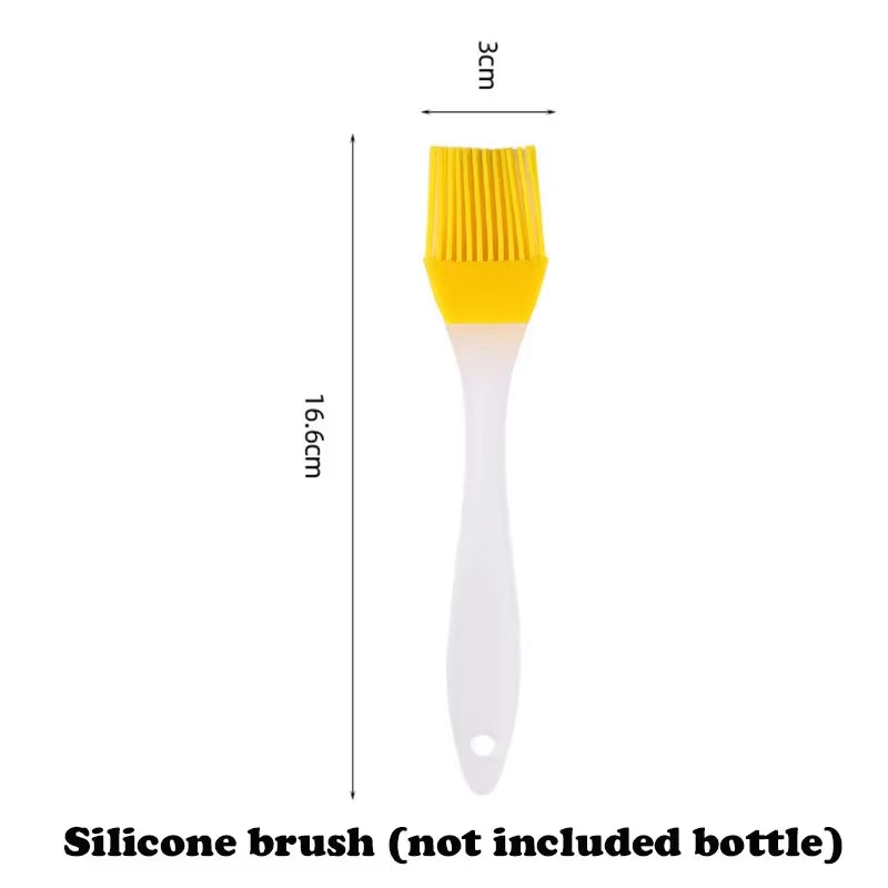 Oil Spray Bottle for BBQ and Cooking - Available in 200ml, 300ml, and 500ml - Versatile Olive Oil, Vinegar, and Baking Oil Sprayer with Brush Attachment