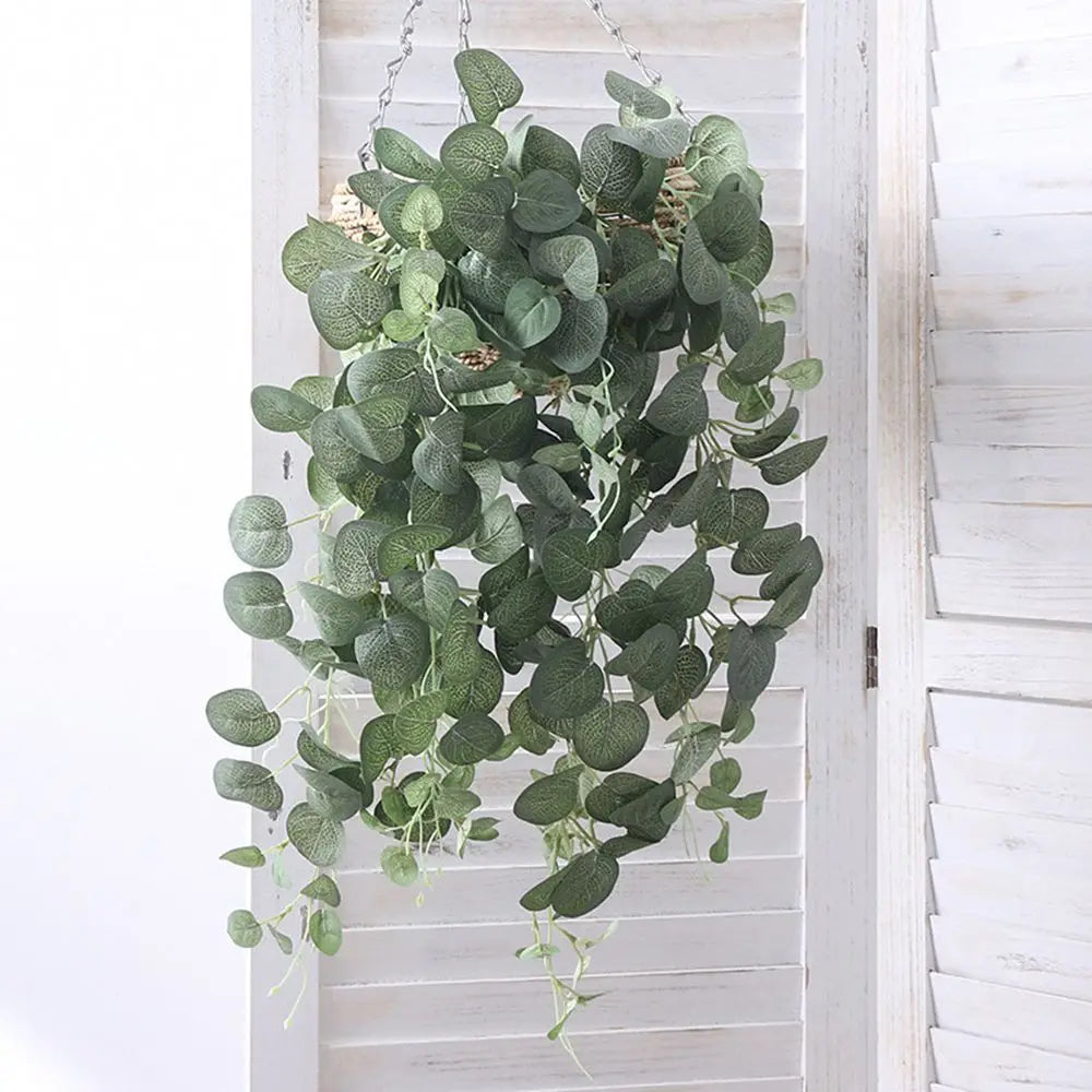 Silk Eucalyptus Wall Hanging Bouquet - Artificial Ivy Leaf Decoration for Weddings and Events