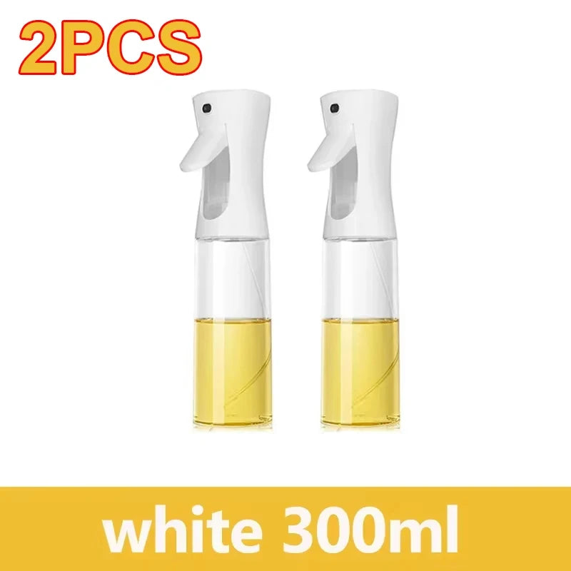 Oil Spray Bottle for BBQ and Cooking - Available in 200ml, 300ml, and 500ml - Versatile Olive Oil, Vinegar, and Baking Oil Sprayer with Brush Attachment