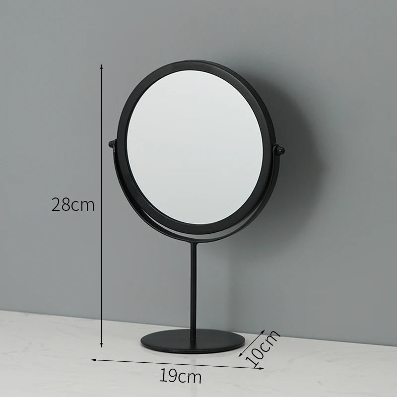 Elegant Metal Decorative Mirror for Desktop Makeup and Home Décor Accents