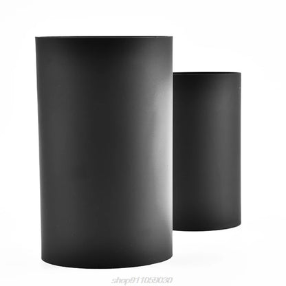 Black Plastic Kitchen Utensil Holder - Cylindrical Storage Canister for Tableware and Cutlery Drying - Model J17 21 Dropship