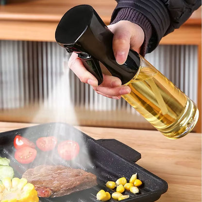 Oil Spray Bottle for BBQ and Cooking - Available in 200ml, 300ml, and 500ml - Versatile Olive Oil, Vinegar, and Baking Oil Sprayer with Brush Attachment
