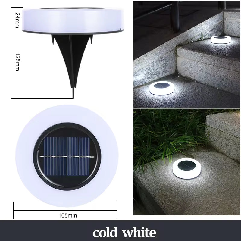 Professional Solar Ground Lights for Outdoor Decoration, 12 LED Waterproof Solar Garden Lights for Pathways, Yards, Lawns, and Patios