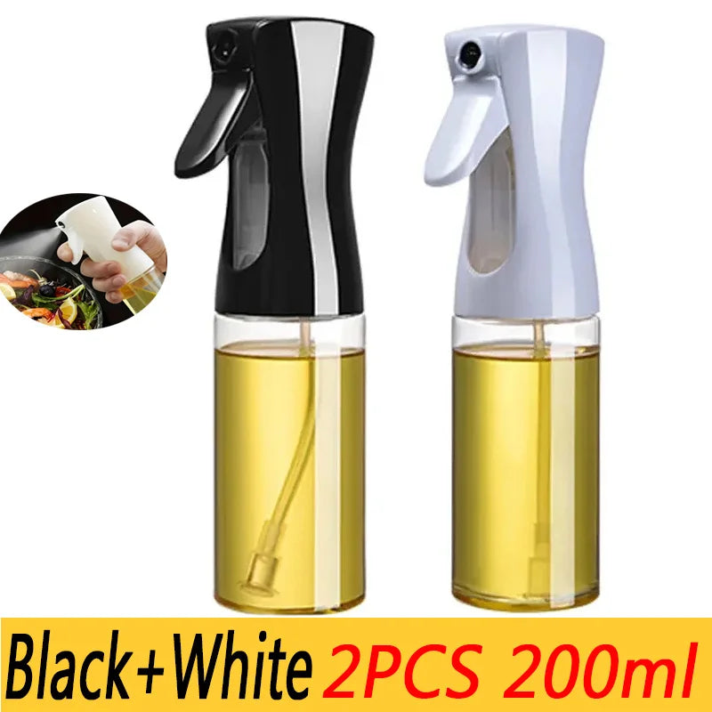 Oil Spray Bottle for BBQ and Cooking - Available in 200ml, 300ml, and 500ml - Versatile Olive Oil, Vinegar, and Baking Oil Sprayer with Brush Attachment