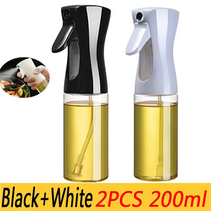 Oil Spray Bottle for BBQ and Cooking - Available in 200ml, 300ml, and 500ml - Versatile Olive Oil, Vinegar, and Baking Oil Sprayer with Brush Attachment