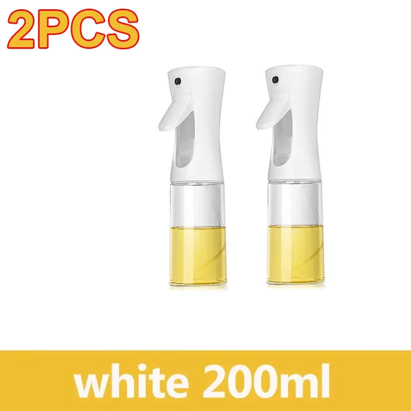 Oil Spray Bottle for BBQ and Cooking - Available in 200ml, 300ml, and 500ml - Versatile Olive Oil, Vinegar, and Baking Oil Sprayer with Brush Attachment