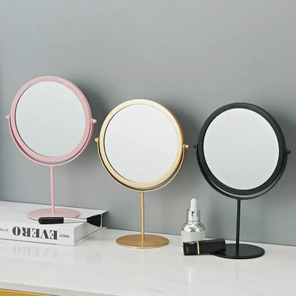 Elegant Metal Decorative Mirror for Desktop Makeup and Home Décor Accents