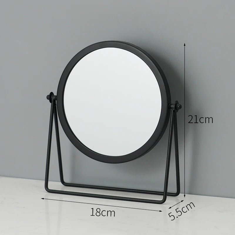 Elegant Metal Decorative Mirror for Desktop Makeup and Home Décor Accents