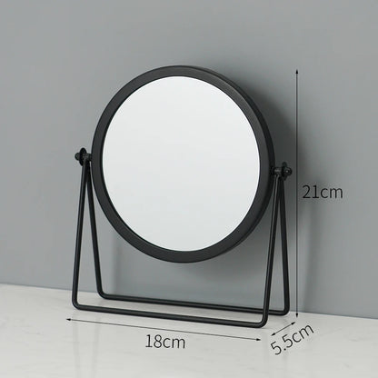 Elegant Metal Decorative Mirror for Desktop Makeup and Home Décor Accents