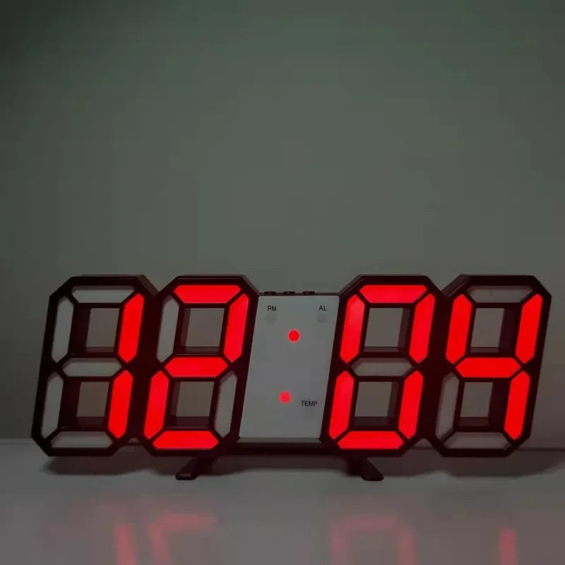 Modern LED Digital Wall Clock and Desk Alarm for Home and Bedroom Decor