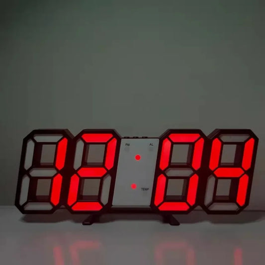 Modern LED Digital Wall Clock and Desk Alarm for Home and Bedroom Decor