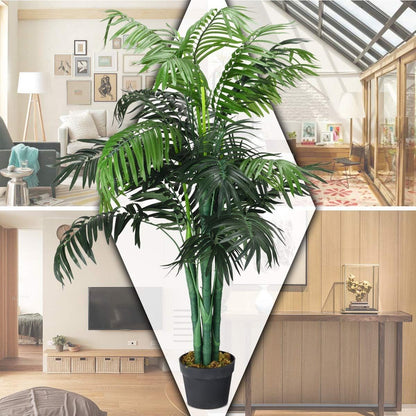 Palma Artificiale in Vaso - Albero Decorativo Interno di Altezza Circa 110 cm