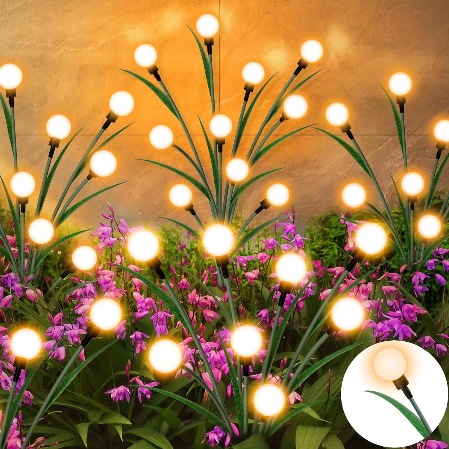 Professional Solar Ground Lights for Outdoor Decoration, 12 LED Waterproof Solar Garden Lights for Pathways, Yards, Lawns, and Patios