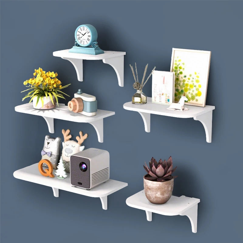 Wall Mount Floating Shelf with Hook Router Camera Power Strip Projector Set Top Box Hanging Storage Holder Home Office Organizer
