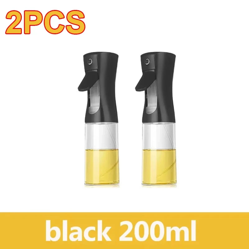 Oil Spray Bottle for BBQ and Cooking - Available in 200ml, 300ml, and 500ml - Versatile Olive Oil, Vinegar, and Baking Oil Sprayer with Brush Attachment
