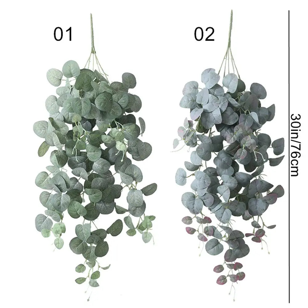 Silk Eucalyptus Wall Hanging Bouquet - Artificial Ivy Leaf Decoration for Weddings and Events