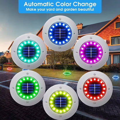 Professional Solar Ground Lights for Outdoor Decoration, 12 LED Waterproof Solar Garden Lights for Pathways, Yards, Lawns, and Patios
