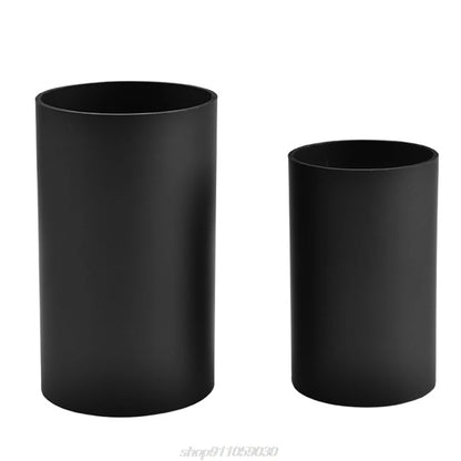 Black Plastic Kitchen Utensil Holder - Cylindrical Storage Canister for Tableware and Cutlery Drying - Model J17 21 Dropship