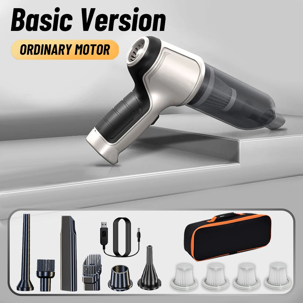 Portable Wireless Car Vacuum Cleaner with 95000PA Suction Power - Handheld and Versatile for Home and Vehicle Use