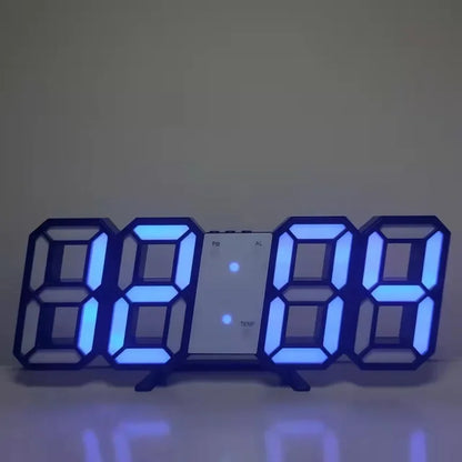 Modern LED Digital Wall Clock and Desk Alarm for Home and Bedroom Decor