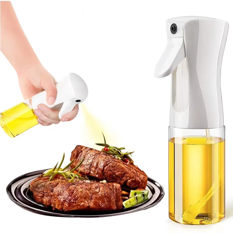 Oil Spray Bottle for BBQ and Cooking - Available in 200ml, 300ml, and 500ml - Versatile Olive Oil, Vinegar, and Baking Oil Sprayer with Brush Attachment