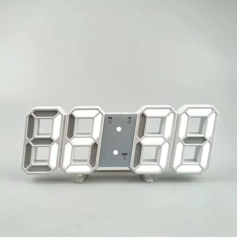 Modern LED Digital Wall Clock and Desk Alarm for Home and Bedroom Decor