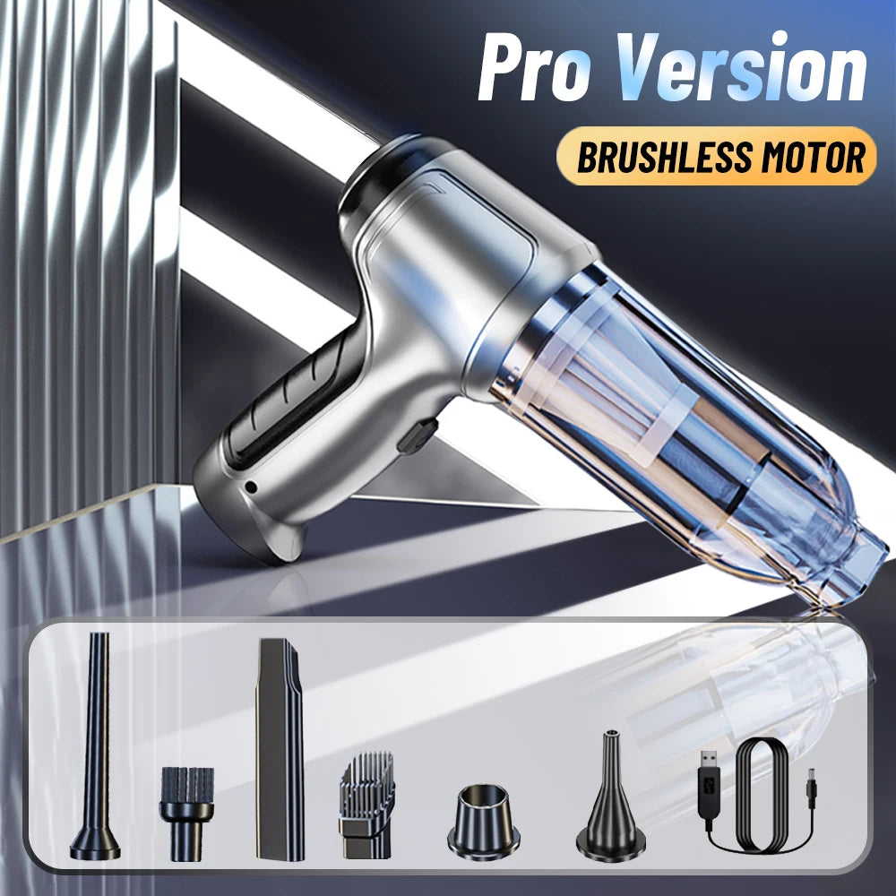 Portable Wireless Car Vacuum Cleaner with 95000PA Suction Power - Handheld and Versatile for Home and Vehicle Use