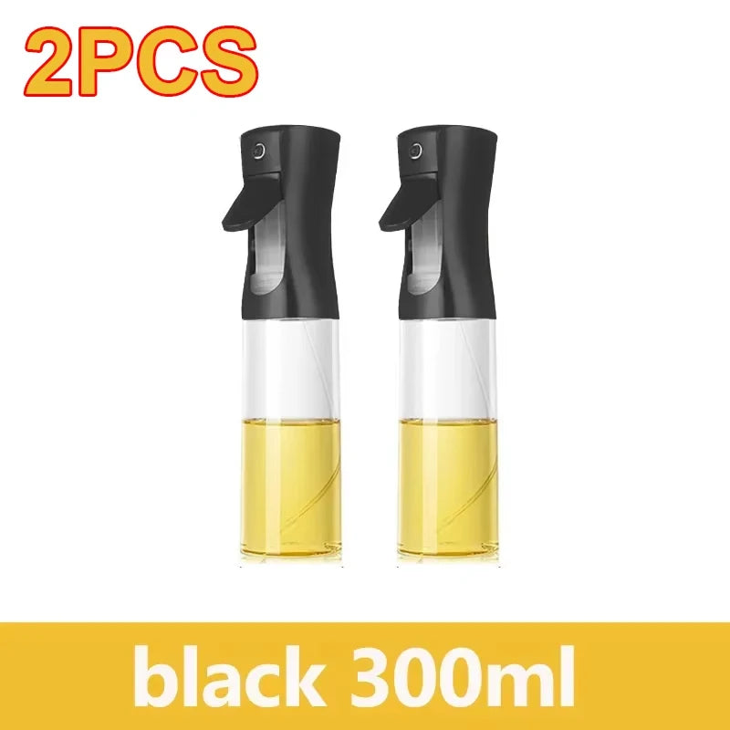 Oil Spray Bottle for BBQ and Cooking - Available in 200ml, 300ml, and 500ml - Versatile Olive Oil, Vinegar, and Baking Oil Sprayer with Brush Attachment