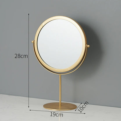 Elegant Metal Decorative Mirror for Desktop Makeup and Home Décor Accents