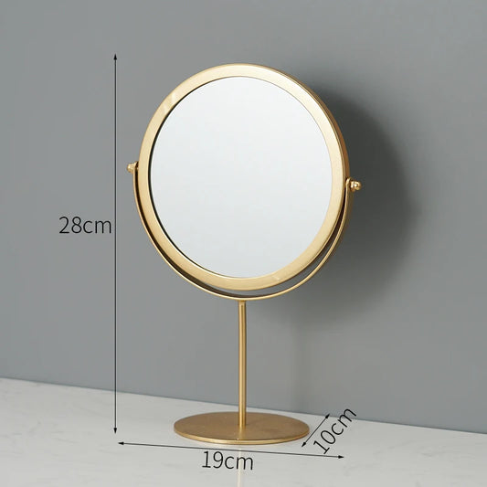 Elegant Metal Decorative Mirror for Desktop Makeup and Home Décor Accents