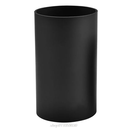 Black Plastic Kitchen Utensil Holder - Cylindrical Storage Canister for Tableware and Cutlery Drying - Model J17 21 Dropship