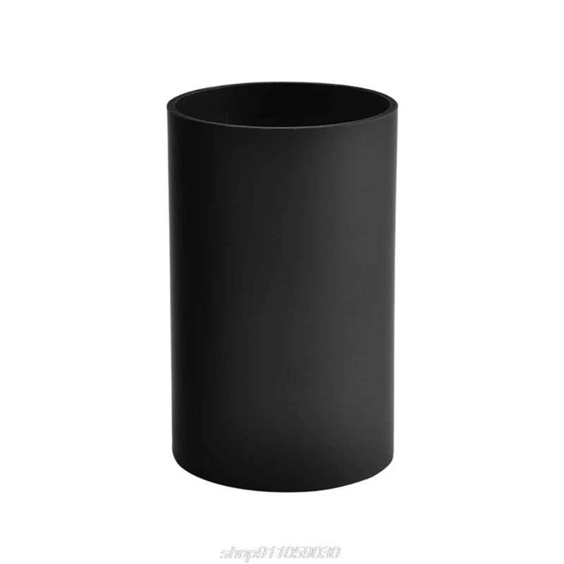 Black Plastic Kitchen Utensil Holder - Cylindrical Storage Canister for Tableware and Cutlery Drying - Model J17 21 Dropship