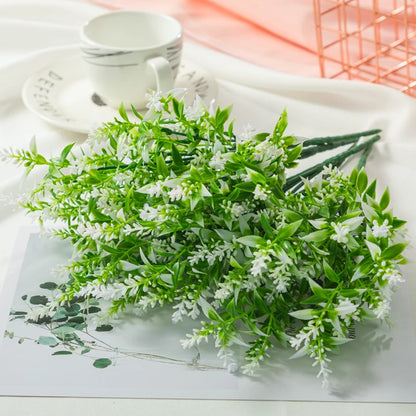 Artificial Flower Plastic Lavender Fake Plant Wedding Home Garden Decoration Bridal Bouquet Photography Props Household Products